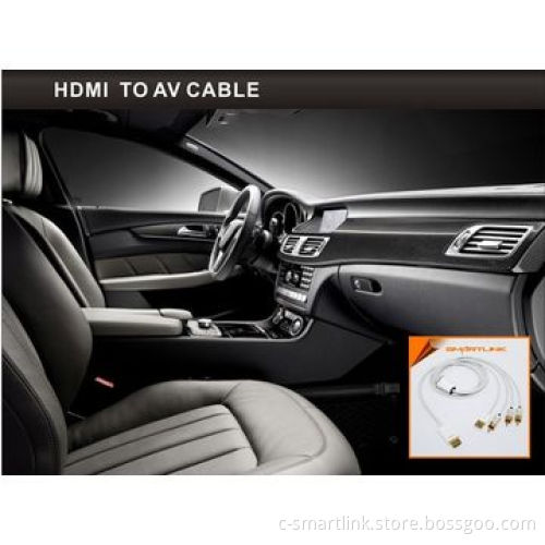 HDMI to AV RCA cable, video signal and R/L audio output, supports analog composite